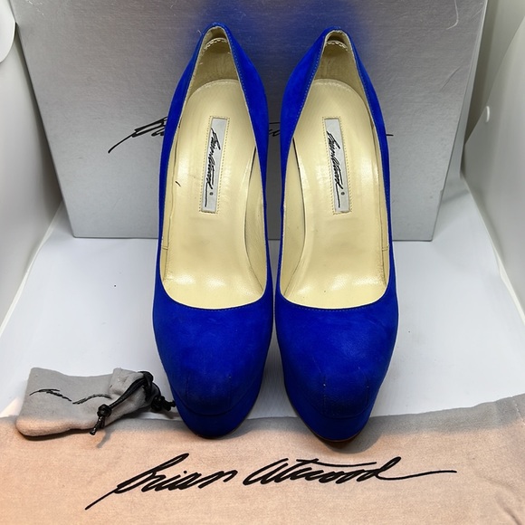 Brian Atwood “Hamper” 150 in blue suede - Picture 2 of 4